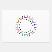 クレセントプライドムーン&ハートリングや輪 ラッピングペーパーシート (正面)