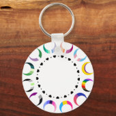 クレセントプライドムーン&ブラックハート キーホルダー (正面)