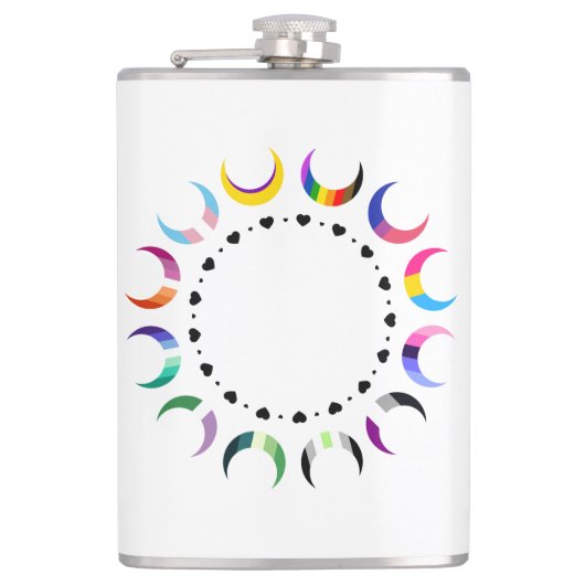 クレセントプライドムーン&ブラックハート フラスク (正面)