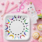 クレセントプライドムーン&ブラックハート ペーパープレート (パーティー)