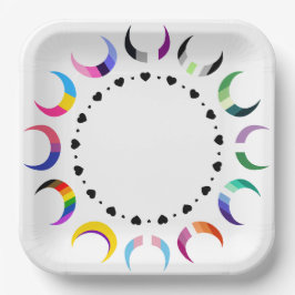 クレセントプライドムーン&ブラックハート ペーパープレート