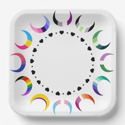 クレセントプライドムーン&ブラックハート ペーパープレート (正面)