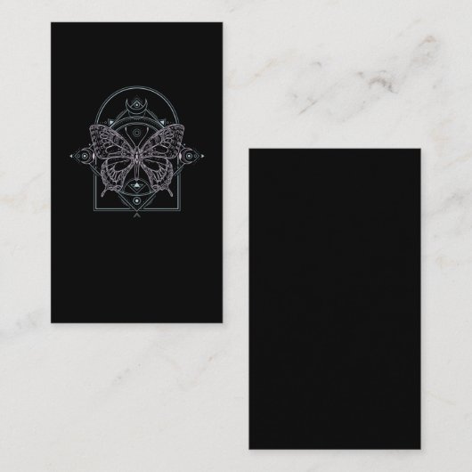 クレセントムーンウィッカゴシックスピリチュアルパステルバター 名刺 (正面/裏面)