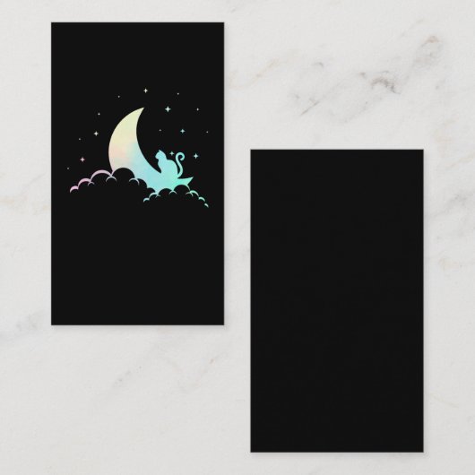 クレセントムーンウィッカミスティカルキャットパステルゴシック 名刺 (正面/裏面)