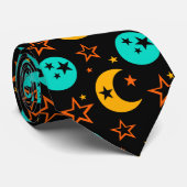 クレセントムーンスターズナイトスカイ銀河系ミッドナイト ネクタイ (ロール)