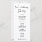 クレセントムーンスターライトスカイホワイト結婚式 プログラム (裏面)