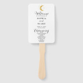 クレセントムーンスターリーナイトホワイト結婚式 プログラム ハンドファン (正面)