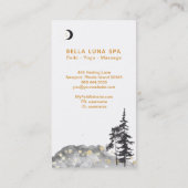 *~*クレセントムーンツリーブラック金ゴールドスターズグリッター 名刺 (裏面)