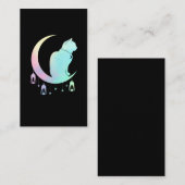 クレセントムーンパステルキャットミスティカルウィッカゴシック 名刺 (正面/裏面)