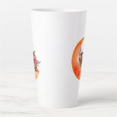 クレセントムーンマッシュルームコテージコーリーモビノミコロジー カフェラテマグ (正面)