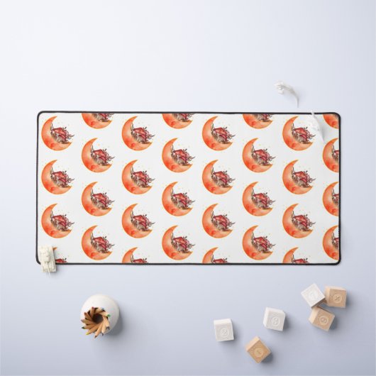 クレセントムーンマッシュルームコテージコーリーモビノミコロジー デスクマット (キッズテーブル)