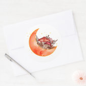 クレセントムーンマッシュルームコテージコーリーモビノミコロジー ラウンドシール (封筒)