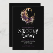 クレセントムーンミニマルハローウィンパーティ 招待状 (正面/裏面)