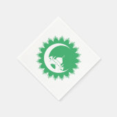 クレセントムーンラマダンにホワイトモスク スタンダードカクテルナプキン (角)