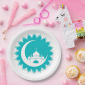 クレセントムーンラマダンにホワイトモスク ペーパープレート (パーティー)