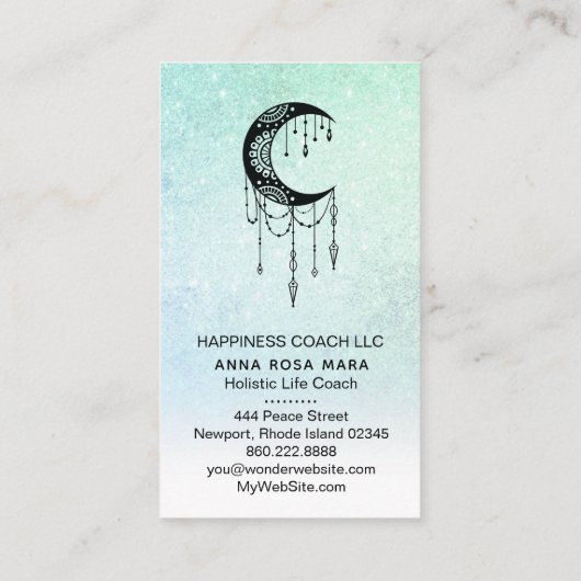 *~*クレセントムーンルナタリスマンシャマングリッター 名刺 (裏面)