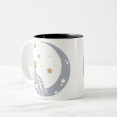 クレセントムーン宇宙飛行士デザイン ツートーンマグカップ (正面左)