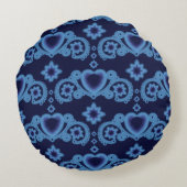 クレセントムーン魔法スターズシアルミッドナイトブルー ラウンドクッション (裏面)