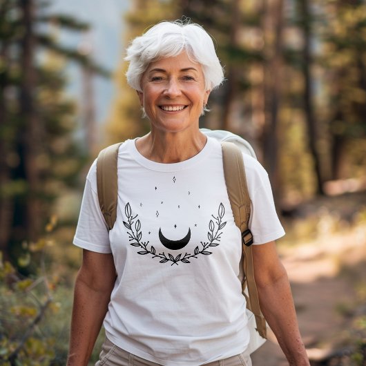 クレセントムーン&離れズBoho Line Art トライブレンドＴシャツ