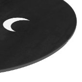 クレセントモダンムーンズブラックとホワイトモノグラム カッティングボード (角)