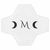 クレセントモダンムーンズブラックとホワイトモノグラム サッカーボール (フラット)