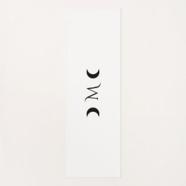 クレセントモダンムーンズブラックとホワイトモノグラム ヨガマット