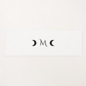 クレセントモダンムーンズブラックとホワイトモノグラム ヨガマット (正面(横))