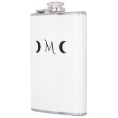 クレセントモダンムーンズホワイトとブラックモノグラム フラスク (左)