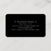 クレセントモダンムーンズモノグラムブラック 名刺 (裏面)
