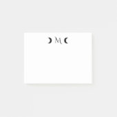 クレセントモダンムーンズモノグラム白黒 ポストイット (正面)