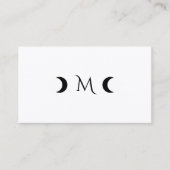クレセントモダンムーンズモノグラム白黒 名刺 (正面)