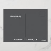 クレセントラグジュアリーシルバーフォイルイードムバラクカード 箔シーズンポストカード (裏面)