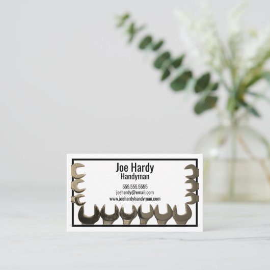 クレセントレンチのフレーム手作りビルダーホーム修理 名刺 (スタンド正面)