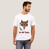 クレセント付き部族キツネ Tシャツ (正面フル)