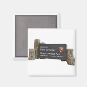 クレセント湖オリンピック国立公園入場標識 マグネット (正面/裏面)