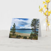 クレセント湖 カード (黄色い花)