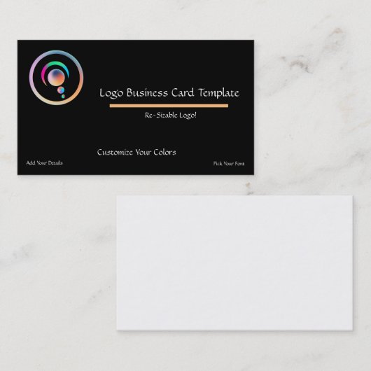 クレセント虹のミステリーサークルのロゴ 名刺 (正面/裏面)