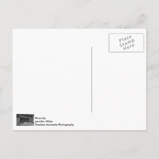 クレセント階段吹き抜けのグレースケール ポストカード (裏面)