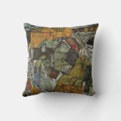 クレセント・オブ・ハウシズII、アイランド・タウンby Egon Schiele クッション (裏面)