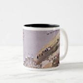 クレタおよびサモスのプレートの島のための戦い ツートーンマグカップ (正面右)