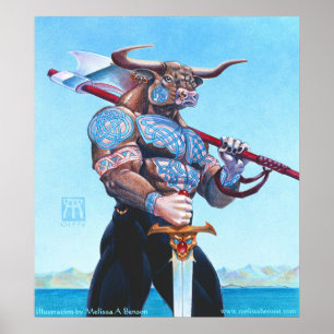 クレタのプリントのDaedalus Minotaur ポスター
