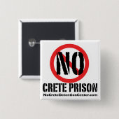 クレタの刑務所の正方形ボタン無し 缶バッジ (正面&裏面)