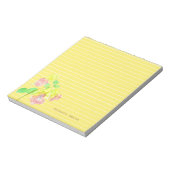 クレタの植物黄パーソナライズされた色 ノートパッド (回転)