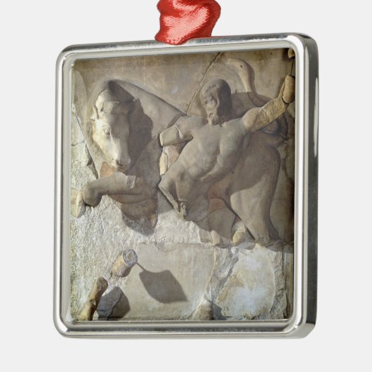 クレタのBull、シリーズの1を戦うヘラクレス メタルオーナメント (左)