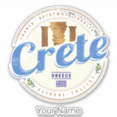 クレタアイランドギリシャレトロヴィンテージホリディ土産 シール (正面)