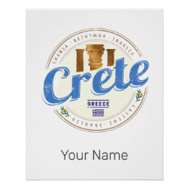 クレタアイランドギリシャレトロヴィンテージホリディ土産 ポスター