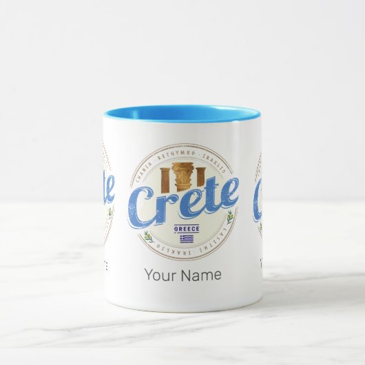 クレタアイランドギリシャレトロヴィンテージホリディ土産 マグカップ (中央)
