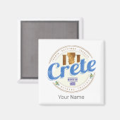 クレタアイランドギリシャレトロヴィンテージホリディ土産 マグネット (正面/裏面)