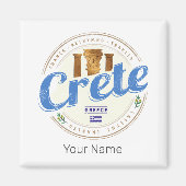 クレタアイランドギリシャレトロヴィンテージホリディ土産 マグネット (正面)