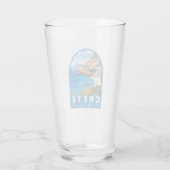 クレタギリシャントラベルアートヴィンテージ タンブラーグラス (裏面)
